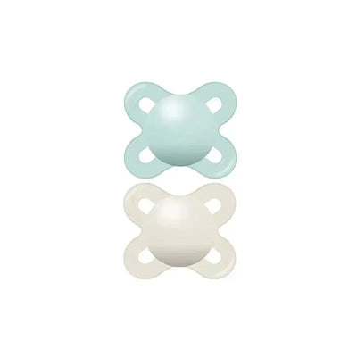 MaM Original Matte Baby Pacifier 2 Pack Green & Beige 0-3M Image 1