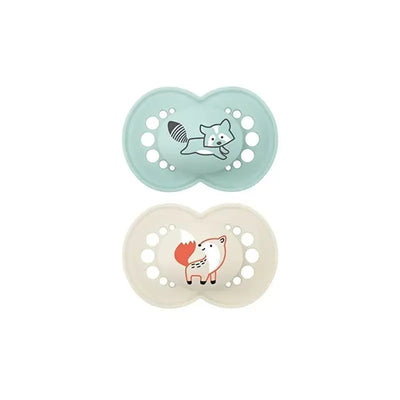 Mam Original Matte Baby Pacifier 2 Pack Mint & Beige Image 1