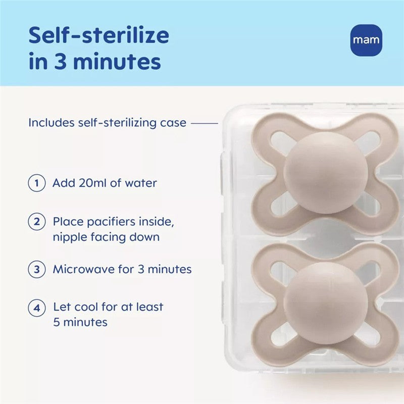 MAM Original Start Pacifier Matte Non-Deco Girl 2 Pack 0-3 Months Image 5