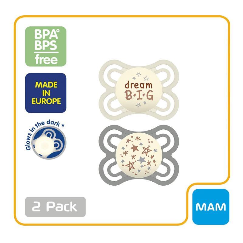 Mam - Perfect Night Collection Pacifier 2Ct, 0-6 M, Unisex