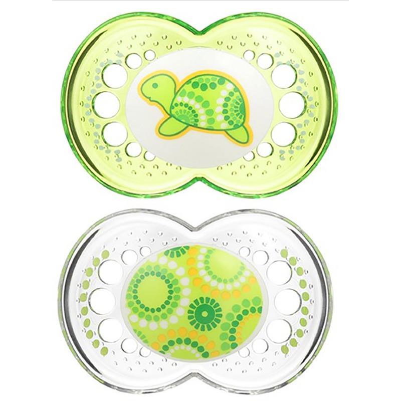 Mam Neutral Turtle Clear Pacifiers, 6M+ Image 1