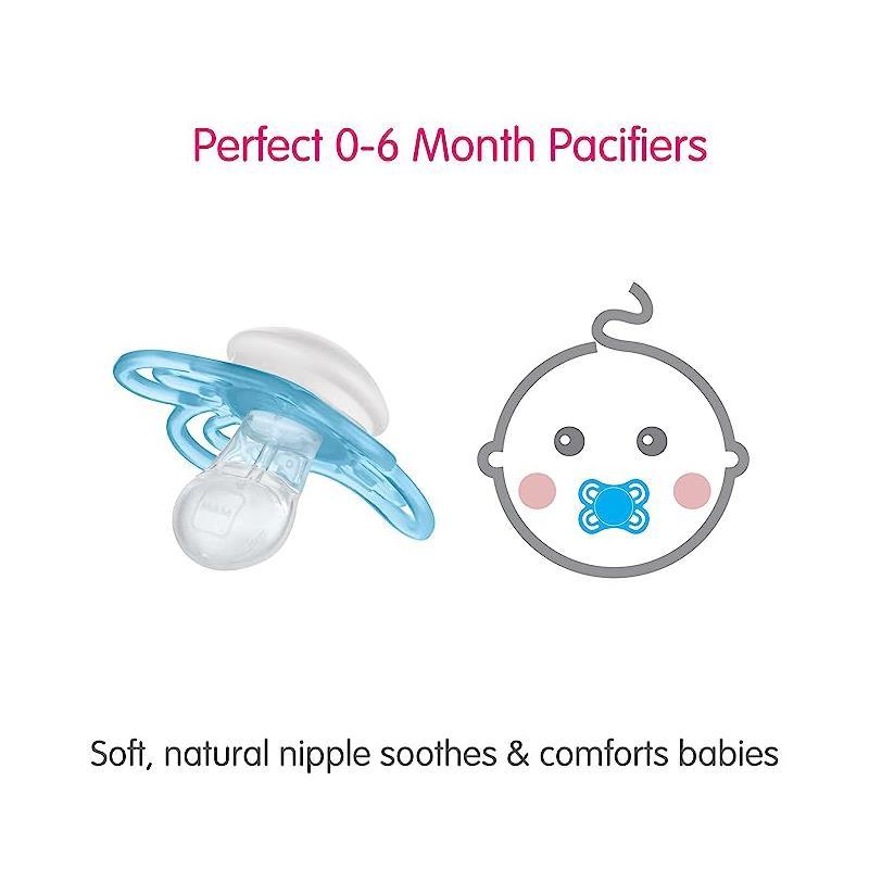 MAM's 2-Pack 0-6 months Perfect Night Pacifiers - Pink/Purple Image 3