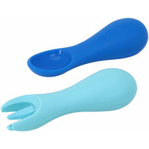 Marcus & Marcus - Silicone Palm Grasp Spoon & Fork Set, Lucas Image 1