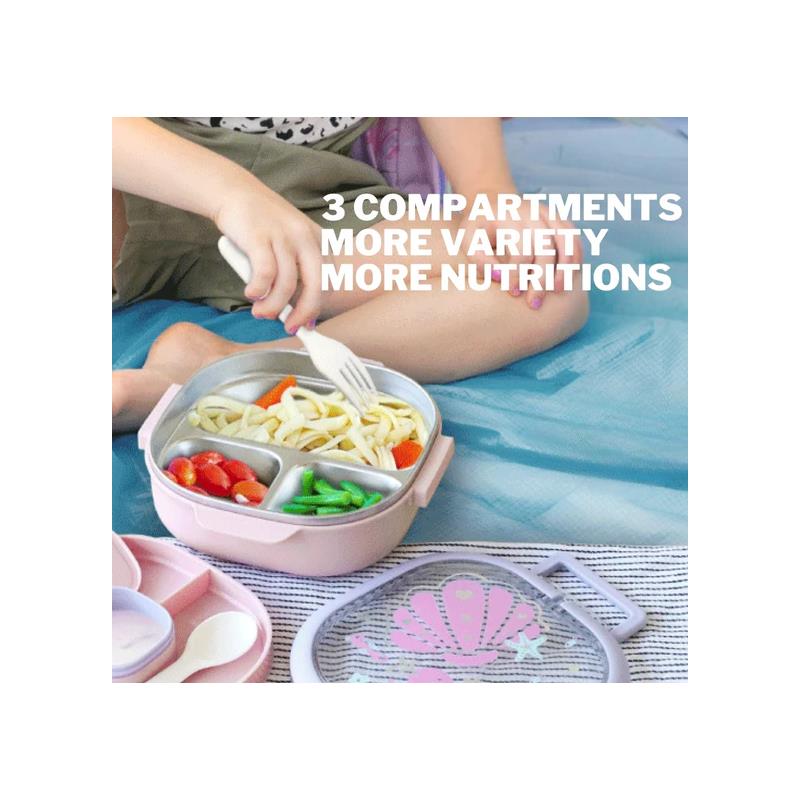 Marcus & Marcus - Stainless Steel Lunch Box (2 Tier), Pink Image 2