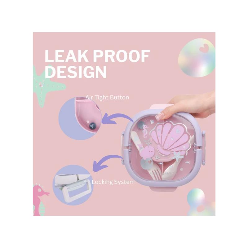 Marcus & Marcus - Stainless Steel Lunch Box (2 Tier), Pink Image 3