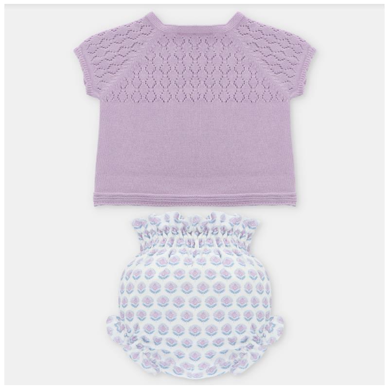 Martin Aranda - 2Pk Baby Girl Sweater & Bloomer Set Fiesole, Lavanda Image 2