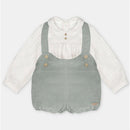 Martin Aranda 2Pk Set Shirt & Shorts With Straps In Woven Fabric, Pravia Green
