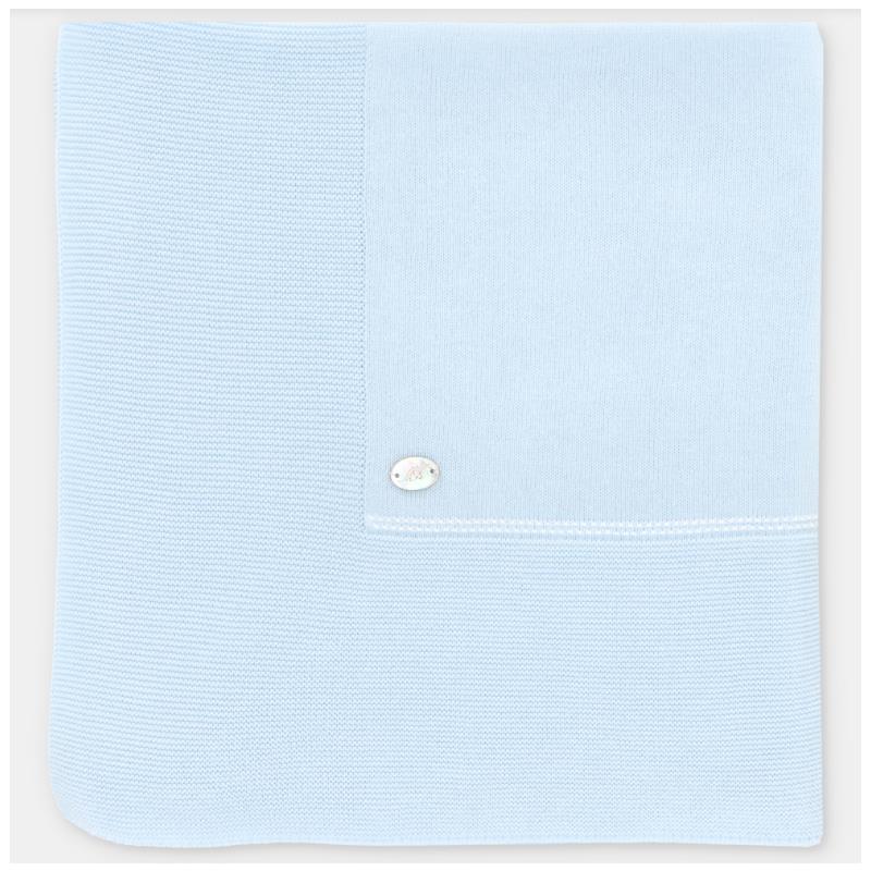 Martin Aranda Baby Blanket Knit Montreal One Size Pastel Blue Image 2