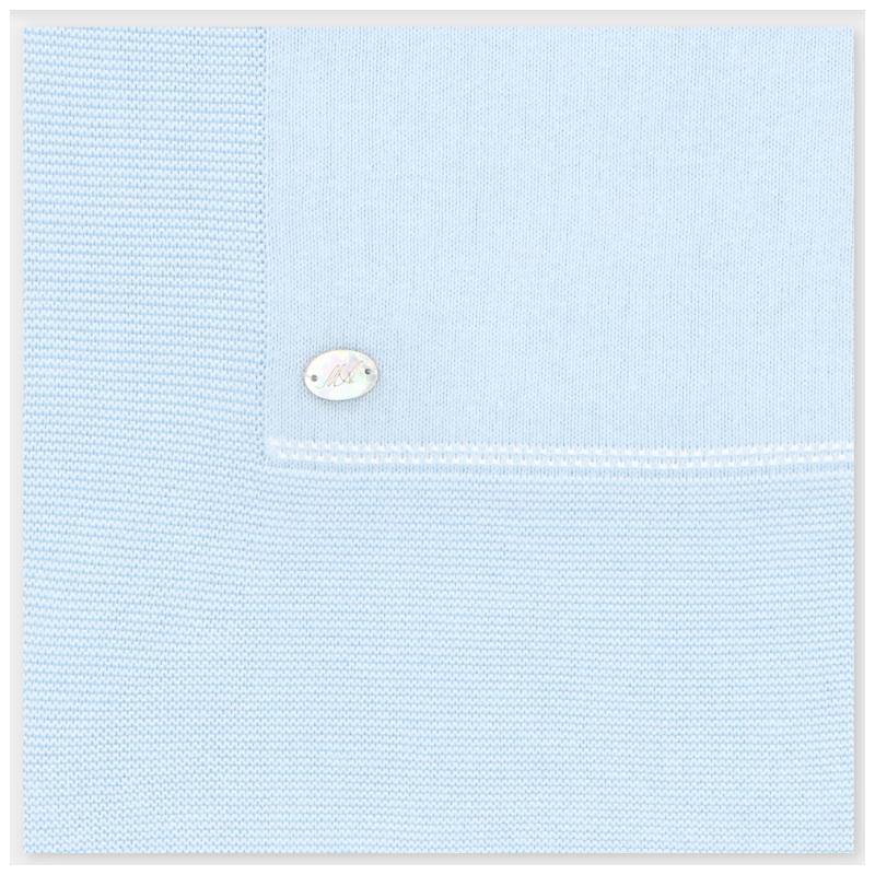 Martin Aranda Baby Blanket Knit Montreal One Size Pastel Blue Image 3