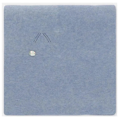 Martin Aranda - Baby Blanket Knit Nel Blu 40'X40', Ocean Blue Image 1