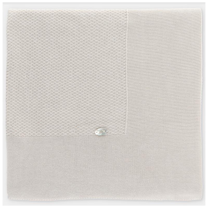 Martin Aranda Baby Blanket Knit Quebec One Size Beige Image 2