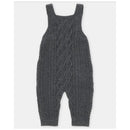 Martin Aranda - Baby Boy Separate Knit Short Overall Moutard, Light Grey Image 2