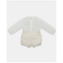 Martin Aranda - Baby Boy Set Shirt & Boys Shorts With Suspenders Tenerezza, Ivory Image 2