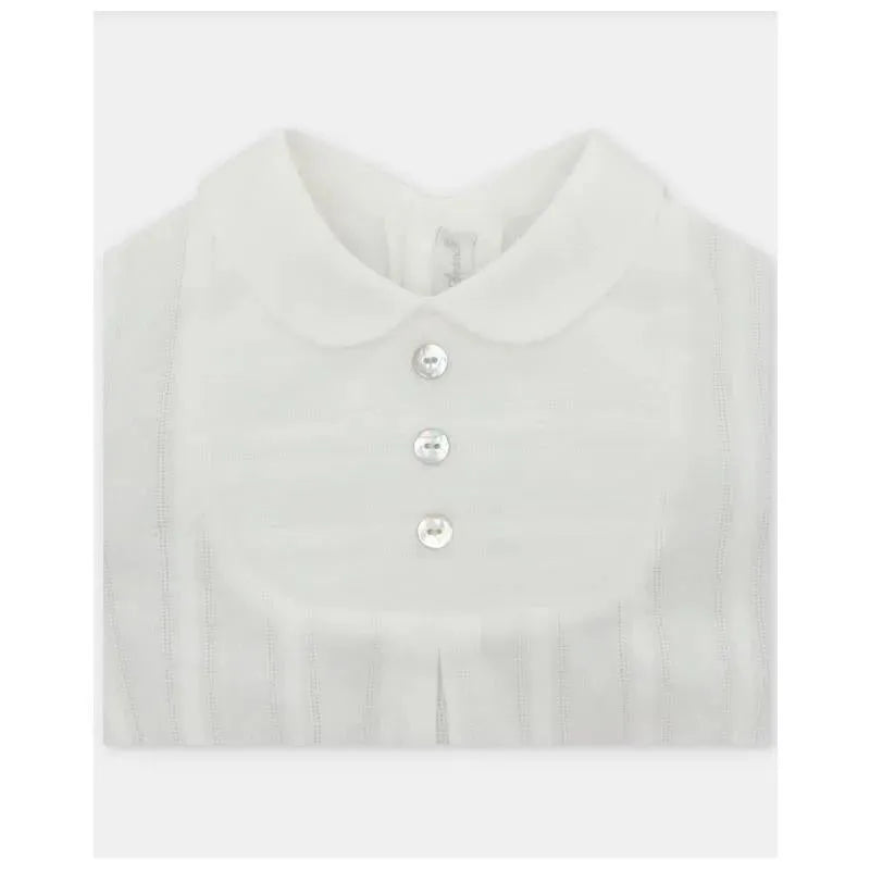 Martin Aranda - Baby Boy Set Shirt & Boys Shorts With Suspenders Tenerezza, Ivory Image 3