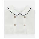 Martin Aranda - Baby Boy Set Shirt & Boys Shorts With Suspenders Velour Dark Blue Image 3