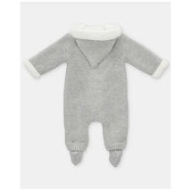 Martin Aranda - Baby Boy Sweater Knit Lined Pramsuit With Removable Feet Glace, Light Blue Image 2