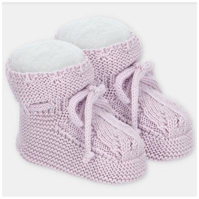 Martin Aranda Baby Girl Booties Knit Niagara, Lavender Image 1