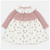 Martin Aranda - Baby Girl Draylon Knit/Woven Mix Dress Cardiff Dusty Rose Image 2