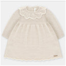 Martin Aranda - Baby Girl Draylon Knitted Dress Liverpool Beige Image 1