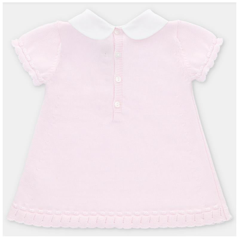 Martin Aranda Baby Girl Dress Knit Montreal, Light Pink Image 2