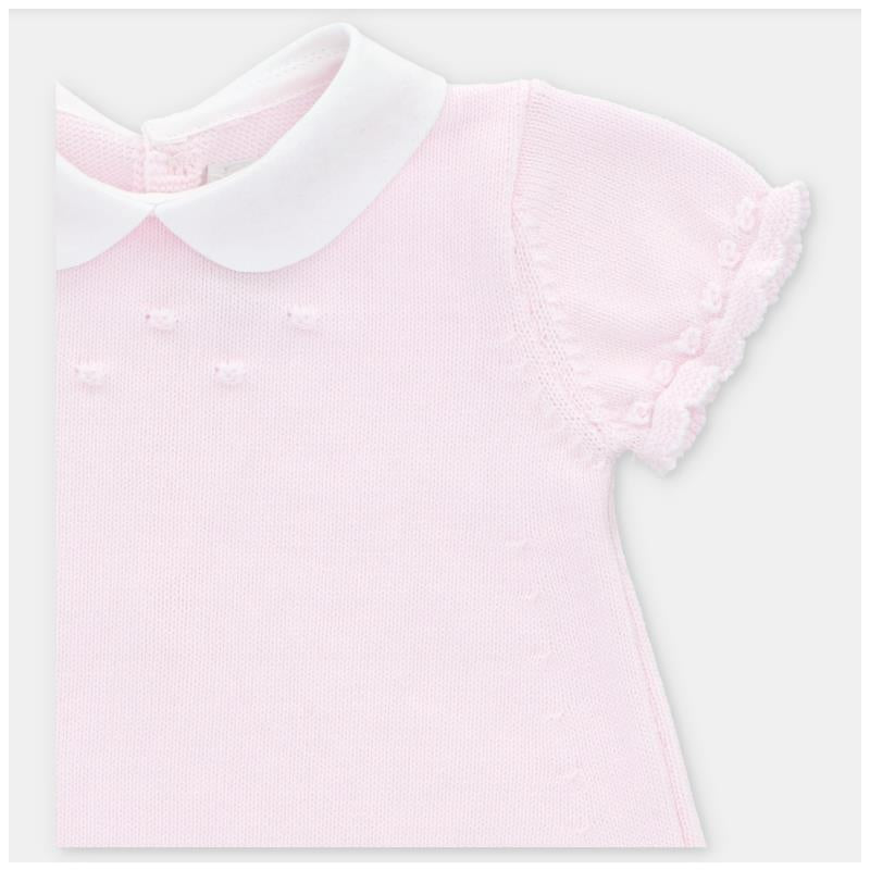 Martin Aranda Baby Girl Dress Knit Montreal, Light Pink Image 3