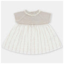 Martin Aranda Baby Girl Dress Knit & Woven Combo Quebec, Beige Mix Image 1