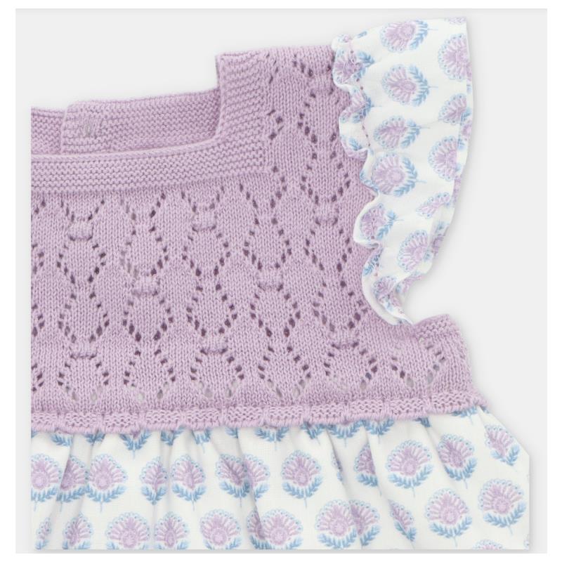 Martin Aranda - Baby Girl Dress Knit & Woven Fabric Fiesole, Lavanda Image 3