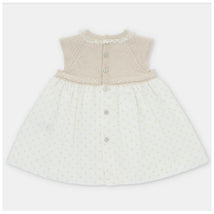 Martin Aranda - Baby Girl Dress Knit & Woven Fabric, Plumeti Volterra, Arena Image 2