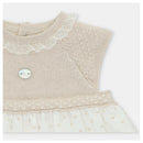 Martin Aranda - Baby Girl Dress Knit & Woven Fabric, Plumeti Volterra, Arena Image 3