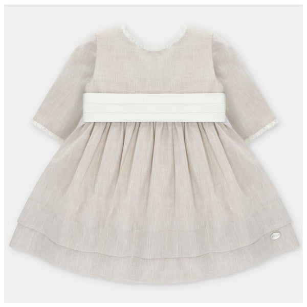 Martin Aranda Baby Girl Dress Quebec, Beige