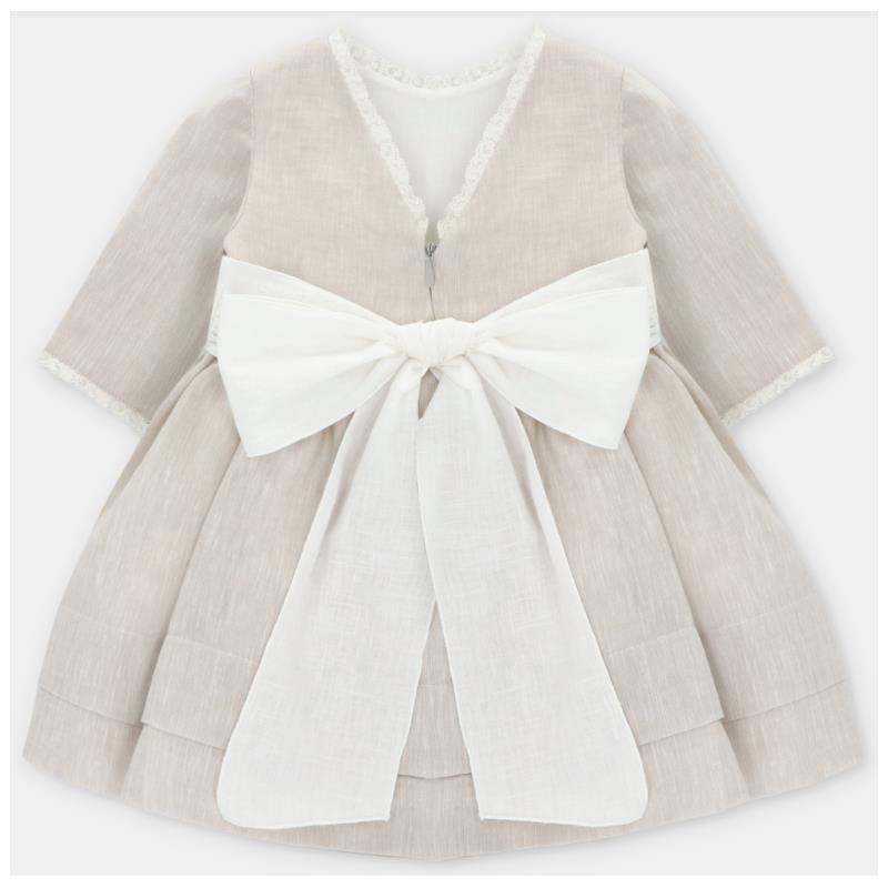 Martin Aranda Baby Girl Dress Quebec, Beige Image 2