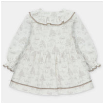 Martin Aranda - Baby Girl Dress Toile De Jouy Newport White & Beige Image 2