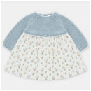 Martin Aranda - Baby Girl Knit/Woven Mix Dress Sheffield Blue Grey Image 1