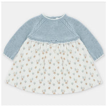 Martin Aranda - Baby Girl Knit/Woven Mix Dress Sheffield Blue Grey Image 1