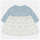 Martin Aranda - Baby Girl Knit/Woven Mix Dress Sheffield Blue Grey Image 2