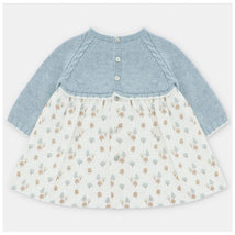 Martin Aranda - Baby Girl Knit/Woven Mix Dress Sheffield Blue Grey Image 2