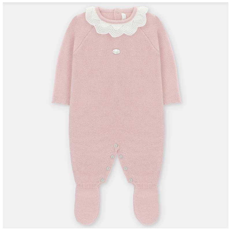 Martin Aranda - Baby Girl Long Romper With Feet Baby Pink Image 1