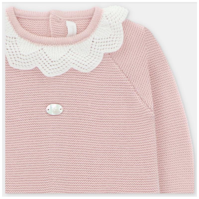 Martin Aranda - Baby Girl Long Romper With Feet Baby Pink Image 3