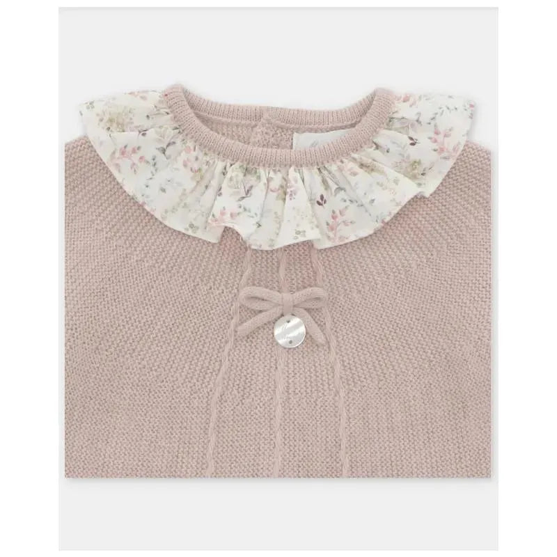 Martin Aranda - Baby Girl Peonia Set Sweater Matching Bloomer, Rosa Palo Image 3