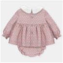 Martin Aranda - Baby Girl Printed Dress & Matching Bloomer Cardiff Pink Nude Image 2