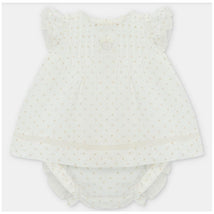 Martin Aranda - Baby Girl Set Dress & Bloomer Plumeti Volterra, Arena Image 1