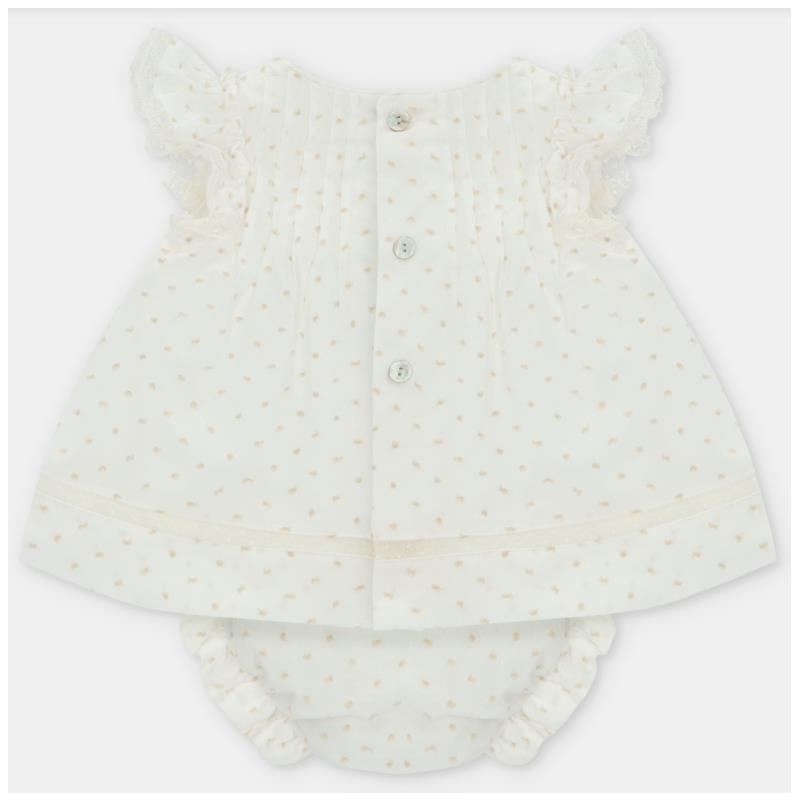 Martin Aranda - Baby Girl Set Dress & Bloomer Plumeti Volterra, Arena Image 2