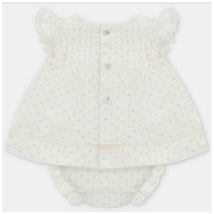 Martin Aranda - Baby Girl Set Dress & Bloomer Plumeti Volterra, Arena Image 2
