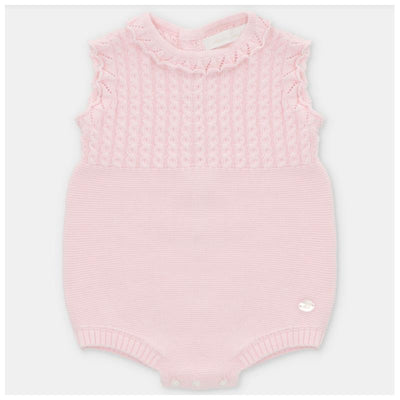 Martin Aranda - Baby Girl Short Knit Romper Airola, Lavanda Image 1