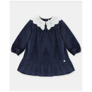 Martin Aranda - Baby Girl Velvet Holiday Dress Dark Blue Image 1