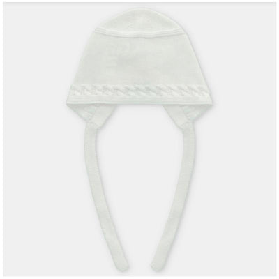 Martin Aranda Baby Knit Bonnet Regina White Image 1