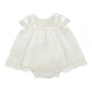 Martin Aranda - Baby Set Dress & Nappy Cover Woven Girl Marfil, White Image 1