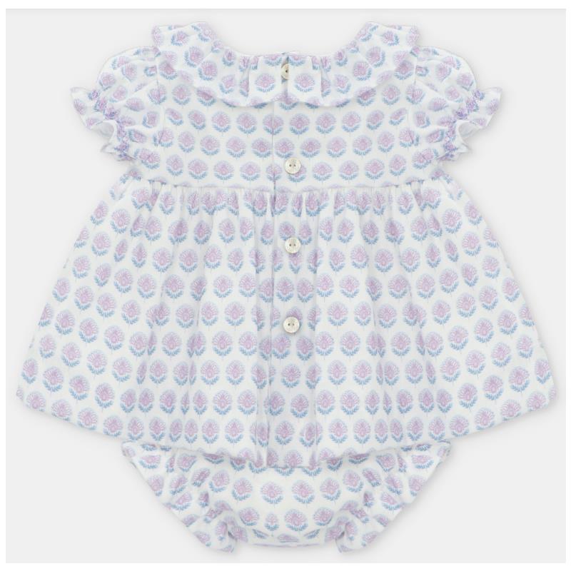 Martin Aranda - Baby Set Dress & Bloomer Woven Fabric Fiesole, Lavanda Image 2