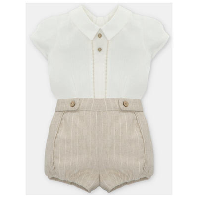 Martin Aranda - Baby Set Shirt & Bloomer Woven Fabric Firenze, Arena Image 1