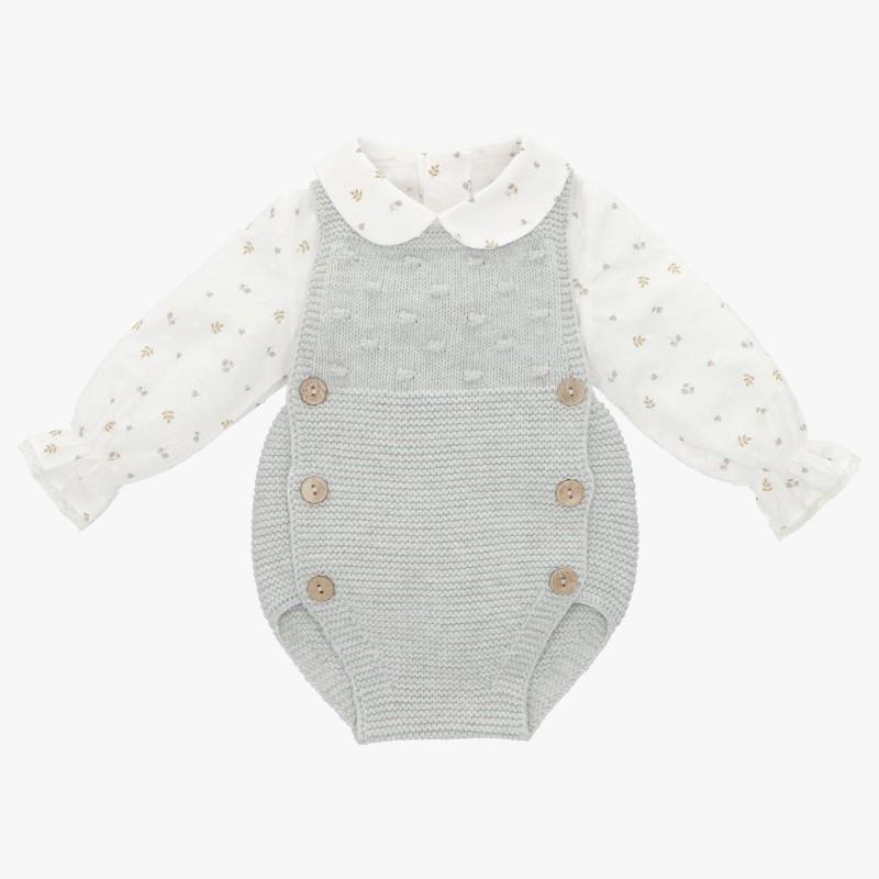 Martin Aranda - Baby Set Shirt & Overall Forest, Grey Image 1